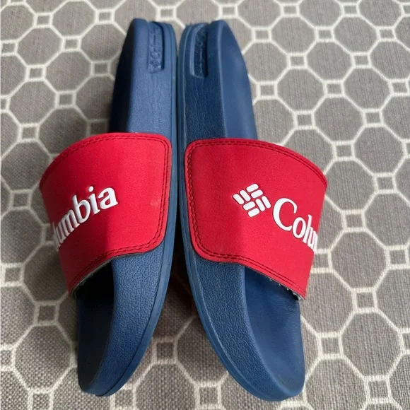 EUC Columbia Red and Blue Slide Sandals Waterproof Casual - Picture 6 of 8